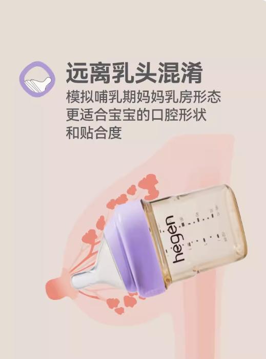 【Hegen】新生儿宽口奶瓶PPSU【防呛防胀气耐摔】 商品图4