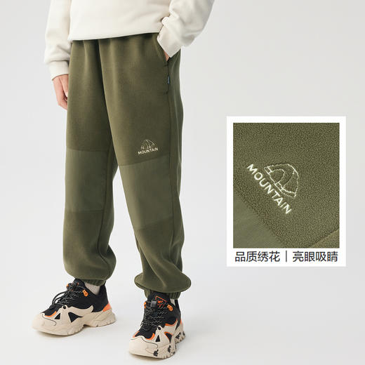 巴拉巴拉童装男童长裤加绒中大童裤子秋冬新款拼接摇粒绒潮酷 商品图3