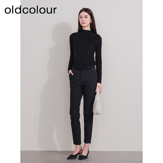 oldcolour欧珂冬季新款纯色韩版休闲铅笔裤长裤女P440703A1 商品图3