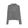 Heydress黑白条纹针织衫女秋季高领打底衫复古修身显瘦百搭上衣 商品缩略图4