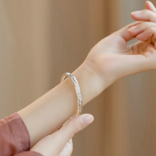 东方美人长安花银手镯 商品图5