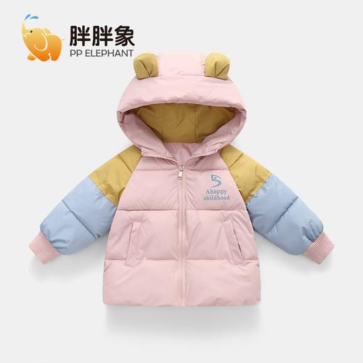 【暖暖拼色棉服，秋冬新品第一波，男女童保暖棉服】秋冬季新款可爱时尚加厚棉衣 儿童小孩拼色棉服棉袄 短款外套-QQ 商品图1