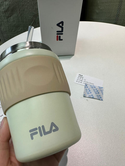 存元！Z品单！fila不锈钢咖啡杯多功能直饮吸管保温杯 商品图8