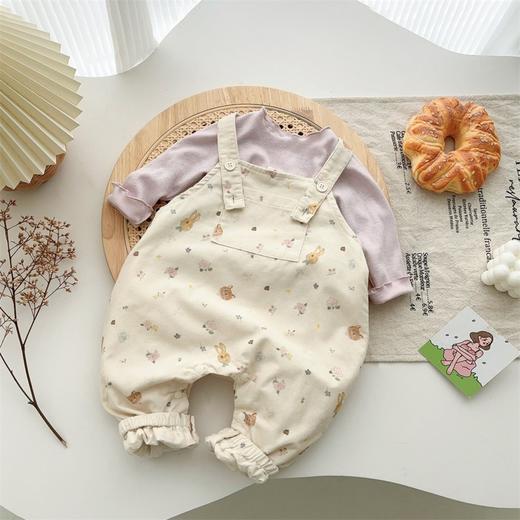 【婴儿背带裤森系两件套】秋款衣服套装韩国童装可爱卡通女宝宝打底 商品图1