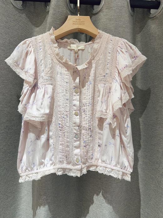 LOVESHACKFANCY - Nora Top - Lavender Creama - 女装 - 上衣 - 薰衣草 商品图0