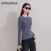 oldcolour冬季新款灰色设计感气质百搭修身针织套头衫女P420516A1 商品缩略图1