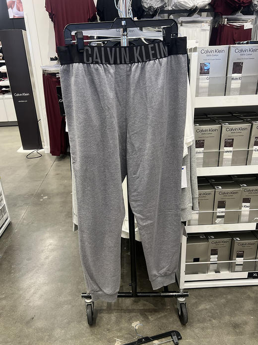 Calvin Klein/CK 男士居家棉混纺微弹LOGO松紧腰束脚卫裤睡裤 商品图2