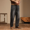 【新款DQ】大依优型大码松紧腰直筒牛仔裤长裤男舒适休闲简约百搭加肥加大男装潮款 商品缩略图5