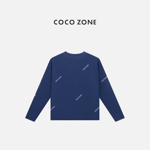 COCO ZONE 100棉时尚字母圆领百搭长袖T恤CC1C1636 商品图1