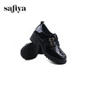 Safiya/索菲娅2024复古英伦风增高厚底漆皮圆头百搭JK小皮鞋 SF43112081 商品缩略图6