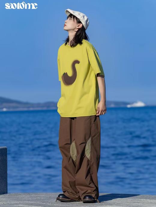 早乙女惠子saotome/STMCK242086/水洗撞色抽褶工装裤 商品图1