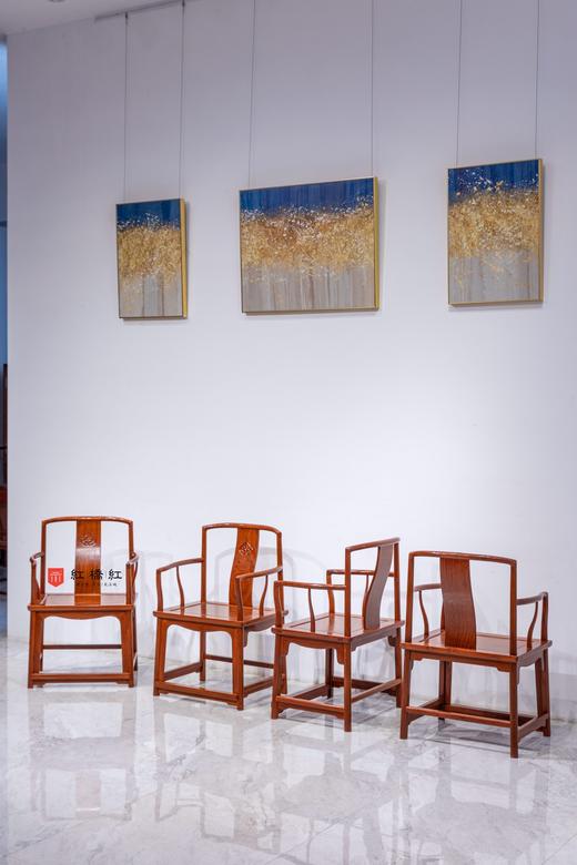 红桥红  家具严选  缅甸花梨（大果紫檀）【嘉木堂 矮靠背 南官帽椅】 商品图0