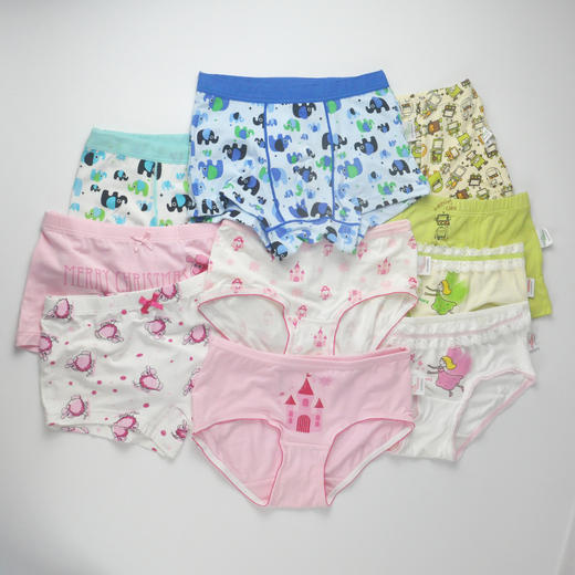【特价】【3条】男童女童卡通平角三角内裤【TK23360M/W】 商品图7