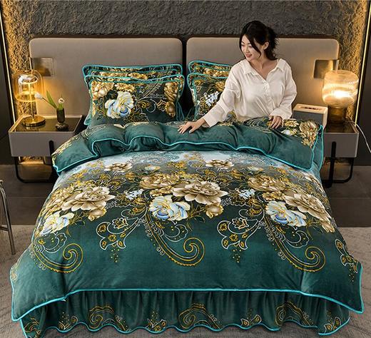 秋冬【牛奶绒四件套床品】加厚保暖套件 亲肤宝宝绒 中老年被套床上用品 送爸妈好物 商品图1