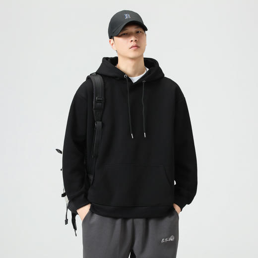 【新款DQ】大依优型大码连帽卫衣男宽松休闲上衣胖子加肥加大男士潮流 商品图5