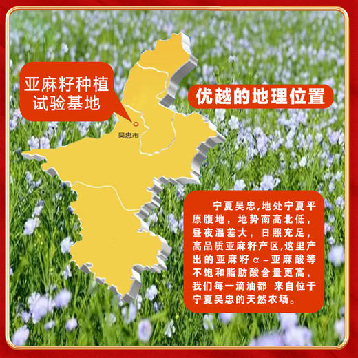 杞冠严选 | 君星坊 五谷本味系列 特级冷榨亚麻籽油礼盒装500ml*2 头道油 可直接饮用 商品图3