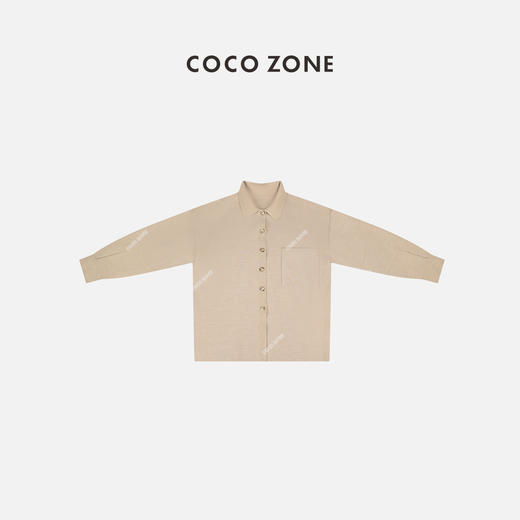 COCO ZONE时尚百搭翻领单排扣复古休闲开衫外套24C10055 商品图0