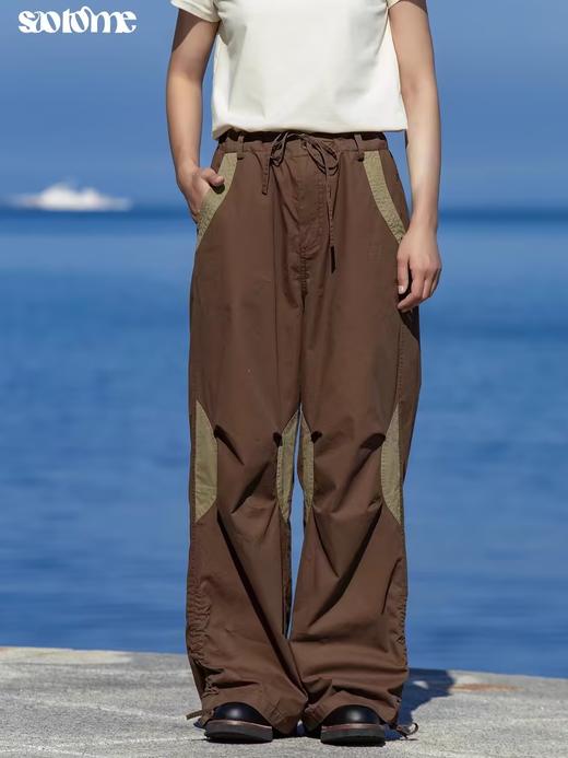 早乙女惠子saotome/STMCK242086/水洗撞色抽褶工装裤 商品图3