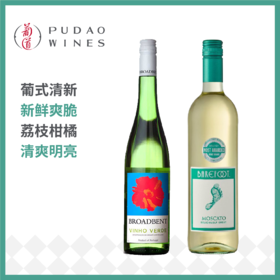 甜白组合 璞洛白葡萄酒（葡萄牙青酒）+顽足莫斯卡托白葡萄酒