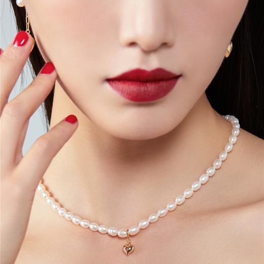 Pearl moments 小金心米珠 珍珠项链耳环套装【该商品不支持用券】 商品图5