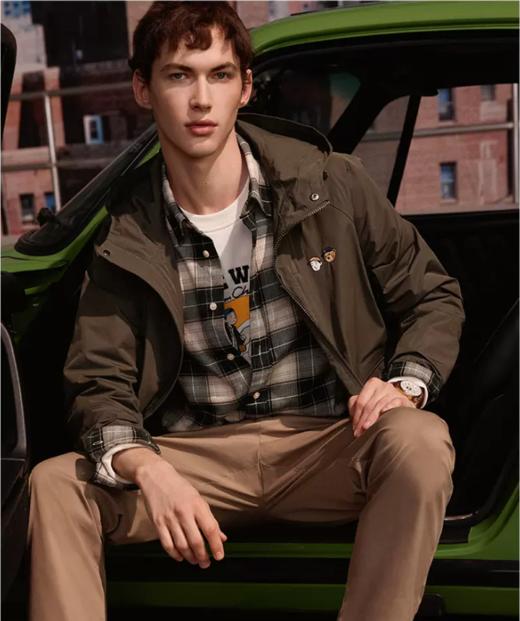 【大都会】AARON CHANG联名TeenieWeenie小熊男装连帽外套2024秋季新款 商品图2