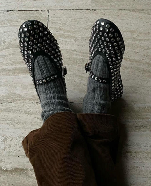 86-1 alaia 设计师款 满钻 玛丽珍芭蕾鞋 肥脚也准码 我36.5穿37 极限特惠 商品图4