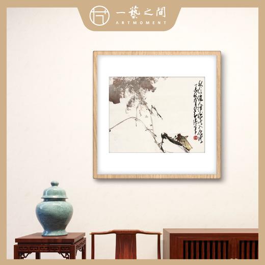 高清复制画 赵少昂《小品花鸟（五）》48cm*48cm 含框 复制装饰画 新中式风格轻盈高清雅致好搭配茶室客厅书房办公室已装框 商品图2