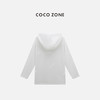 COCO ZONE 时尚系绳连帽长袖T恤百搭宽松上衣CC2B1152 商品缩略图1