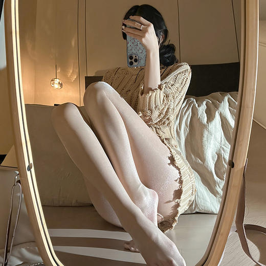 霏慕漫天星珠光开裆连裤丝袜7322情趣内衣性感纯欲诱惑 璀璨丝情白 商品图9