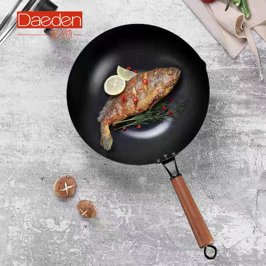 德国Darden戴德铁锅超轻巧爆炒无涂层轻铁锅 商品图2