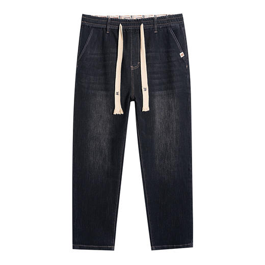 【新款DMH】大依优型大码潮款松紧腰牛仔裤加肥加大宽松男士胖子300斤显瘦潮流弹力舒适 商品图6