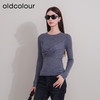 oldcolour冬季新款灰色设计感气质百搭修身针织套头衫女P420516A1 商品缩略图0