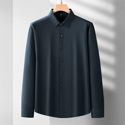 【新款DDS】大依优型大码长袖衬衫翻领男装加肥加大体恤大号上衣胖子 商品图3