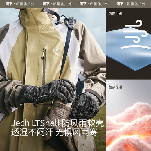 【蕉下精选】蕉下保暖手套女男冬季高弹加厚可触屏骑行户外开车防风防寒薄手套 商品图1