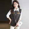 CC-10-5382马甲女款2024新款春秋无袖卡通刺绣复古花纱开衫外套针织衫叠穿女 商品缩略图2