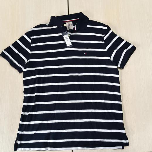 瑕疵Tommy Hilfiger/汤米 男士夏季透气吸湿速干条纹刺绣短袖POLO衫 商品图0