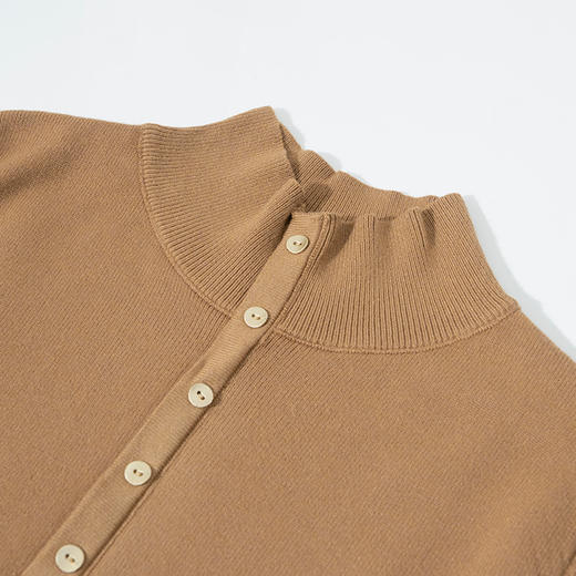 茧墨 法式复古气质灯笼袖半高领毛衣 商品图1