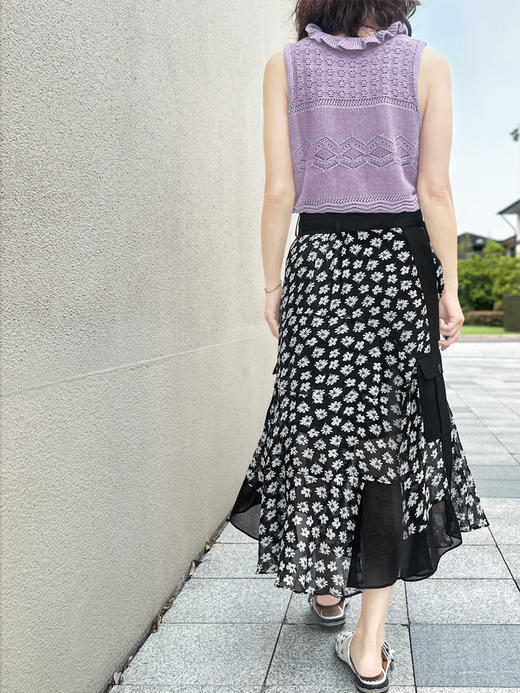 TYNVIE 插袋装饰雪纺裹身裙 商品图5