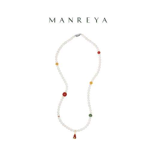 Manreya玛芮雅“云间霓裳”珍珠蜜蜡南红长款项链个性时尚饰品 商品图0