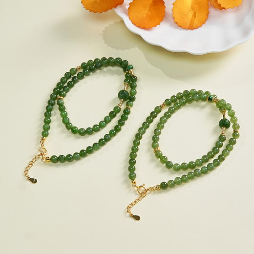 碧玉项链-圆珠约6mm-多样性发一 商品图0