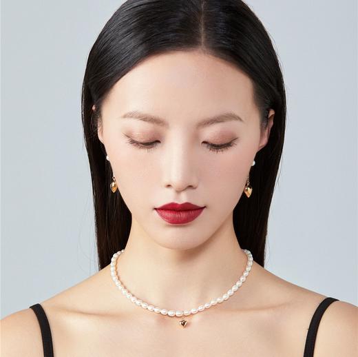 Pearl moments 小金心米珠 珍珠项链耳环套装【该商品不支持用券】 商品图1