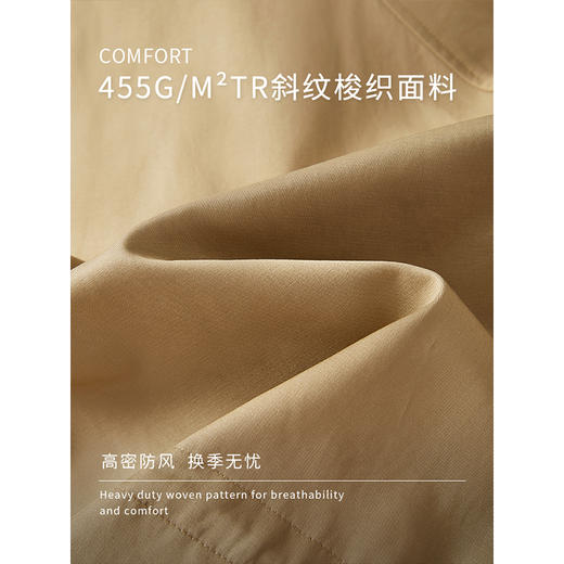 【年货节】熙世界卡其色短款风衣女2025新款抽绳收腰显瘦小个子短外套秋装 商品图2