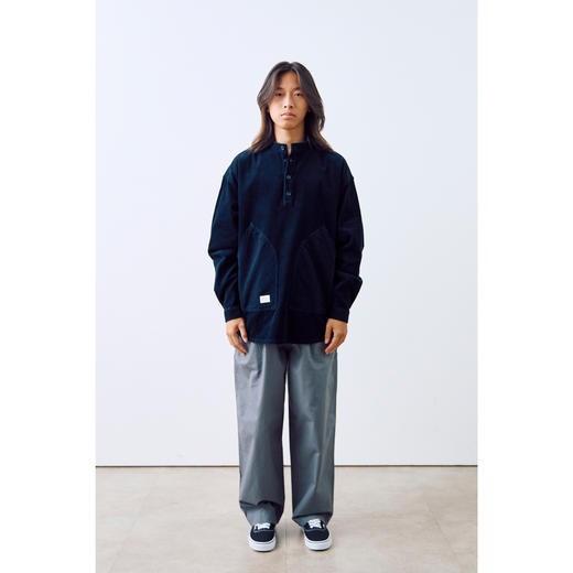 吃茶去chichaqu2024灯芯绒小立领衬衫日系宽松休闲城市户外百搭 商品图2