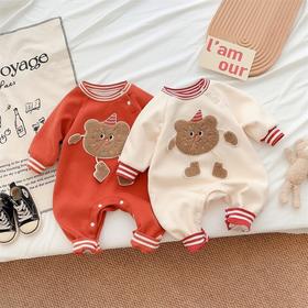 【婴儿秋装新款三色爬服】男女长袖爬衣卡通宝宝连体衣男宝宝a类外出服