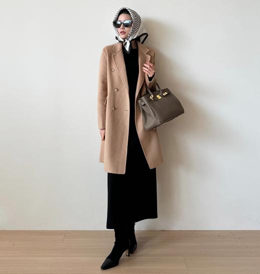 【反季清仓/MEDUSA TIN AR】羊毛大衣 翻领中长款  气质百搭 羊毛 商品图4