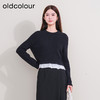 oldcolour冬季新款撞色百搭休闲设计感拼接针织套头衫女P420507A1 商品缩略图0