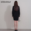 oldcolour冬季新款黑色法式高级气质宽松显瘦针织连衣裙P441004A1 商品缩略图4