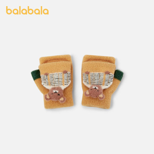 巴拉巴拉儿童手套男童女童半指萌趣可爱卡通造型冬季保暖舒适新款 商品图0