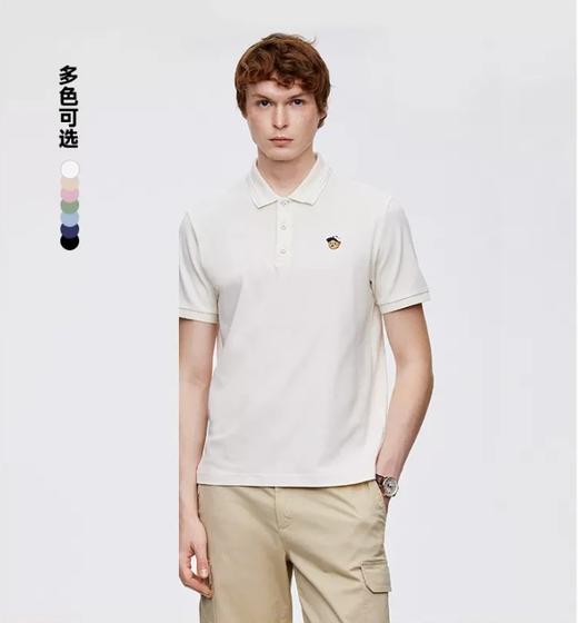 【大都会】TeenieWeenie小熊男装POLO衫T恤男2024秋季白色休闲翻领短袖上衣 商品图0