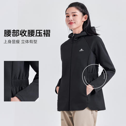 拓路者2024秋季收腰加绒防风外套女弹力夹克女 商品图2